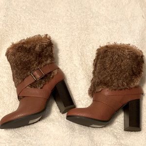Faux Fur ankle boots